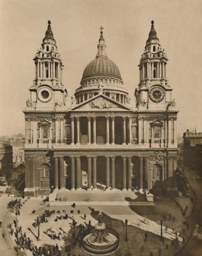Eski St. Pauls Sitesinde Wren Tarafından İnşa Edilen Büyük Kilise, c1935. by Frith and Co