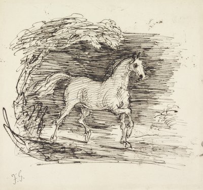 Bir Ormandan Çıkan Gri Bir At by Francis Grant