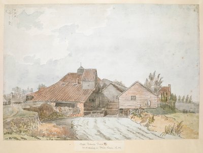 Twickenham Common yakınlarındaki bir petrol fabrikasının renkli bir görünümü by Francis Grose