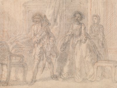 Bir Oyundan Sahne, muhtemelen Benjamin Hoadley'nin "Şüpheli Koca" by Francis Hayman
