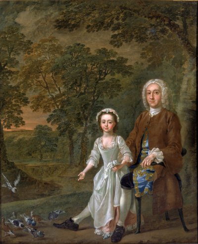 William Ellis ve kızı Elizabeth, c.1745 by Francis Hayman