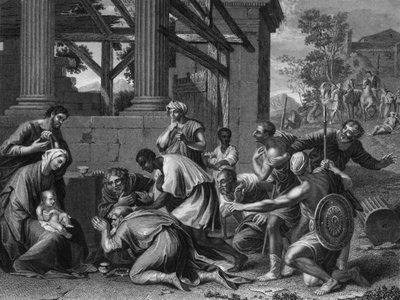 19. yüzyılın ortalarında ona hediyeler, altın, sığla ve mür sundular. by Francis Holl