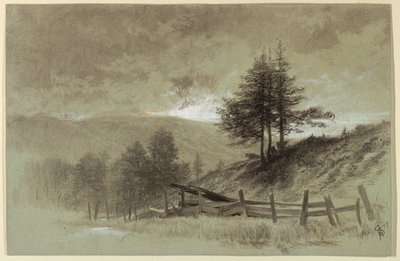 Raylı Çitli Tarla by Francis Hopkinson Smith