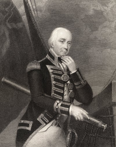 Amiral Lord Cuthbert Collingwood, W. Finden tarafından oyulmuş, 