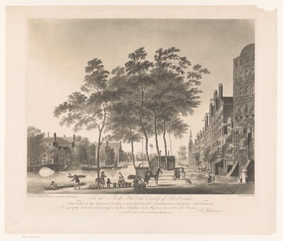 Amsterdam'daki Prinsengracht ve Westerkerk'in görünümü Prens greft-Lanuor Graft-ve West Church-Amsterdam'ın görünümü (nesne üzerindeki başlık) by Francis Jukes