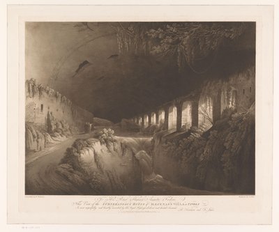 Tivoli'deki Villa Maecenas'ın kalıntılarının görünümü Maecenas'ın Tivoli'deki Villasının Yeraltı Harabeleri'nin görünümü (nesne üzerindeki başlık) by Francis Jukes