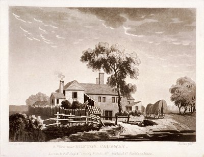 Brixton Causeway, Lambeth, Londra, 1785 yakın görünümü by Francis Jukes