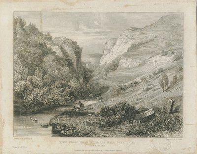 Dovedale - manzara: gravür, nd [c 1823] (baskı) by Francis Legatt Chantrey