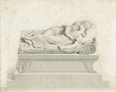 Lichfield Katedrali - 'Uyuyan Çocuklar': gravür, nd [?19.yüzyıl] (baskı) by Francis Legatt Chantrey