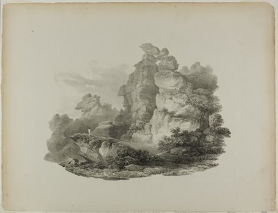 Pateley Köprüsü Yorkshire yakınlarındaki Brimham Rocks by Francis Nicholson