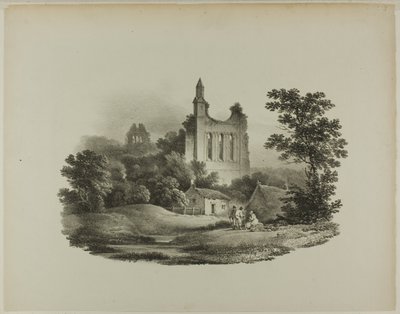 Byland Manastırı, Yorkshire by Francis Nicholson
