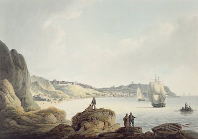 Scarborough, c.1820 (kağıt üzerine kurşun kalem ve suluboya) by Francis Nicholson