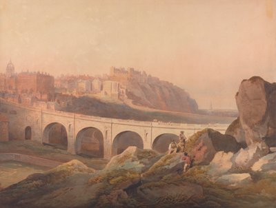 Calton Hill'den Edinburgh manzarası by Francis Nicholson