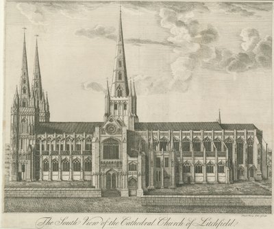 Lichfield Katedrali - Güney Görünümü: gravür ve [19. yüzyıl] (baskı) by Francis Perry