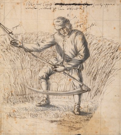 Tırpanlı bir biçme makinesi olan Pilkington Crest için bir Çalışma by Francis Place