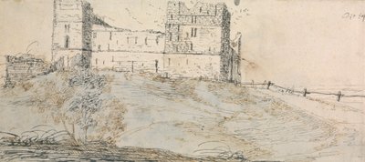 Şerif Hutton Kalesi'nin Doğu Yakası by Francis Place