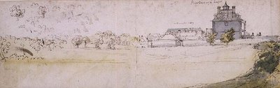 Peterborough House ve Westminster Abbey (suluboya) by Francis Place