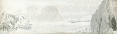 Swansea, c.1678 (kağıt üzerine sulu boya ve kahverengi mürekkep) by Francis Place