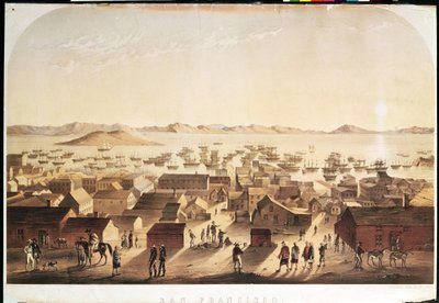 M und N Hanhart tarafından yayınlanan San Francisco'ya Genel Bir Bakış, c.1850-52 by Francis Samuel Marryat