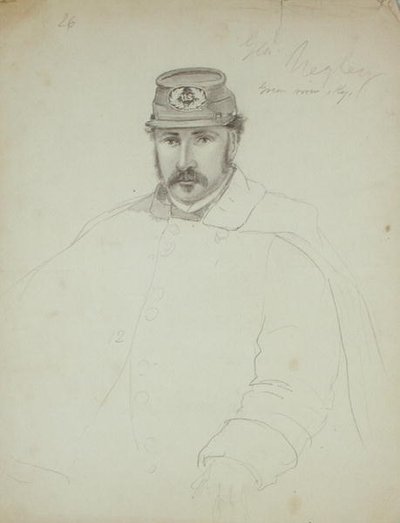 General Negley, Birlik Ordusu, 1860 dolayları (kağıt üzerine kurşun kalem) by Francis Schell