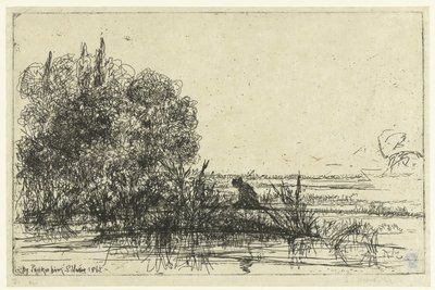 Twickenham aan de Temalar Twickenham Kilisesi Twickenham tarafından (nesne üzerindeki başlık) by Francis Seymour Haden (Sir) (signed by artist)