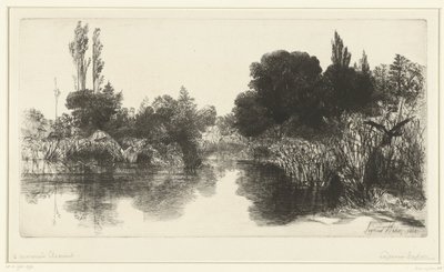 Gölet Shere Mill Göleti by Francis Seymour Haden (Sir) (signed by artist)