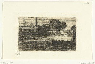 Batı Londra Kürek Kulübü Tüyler Tavernası by Francis Seymour Haden (Sir) (signed by artist)