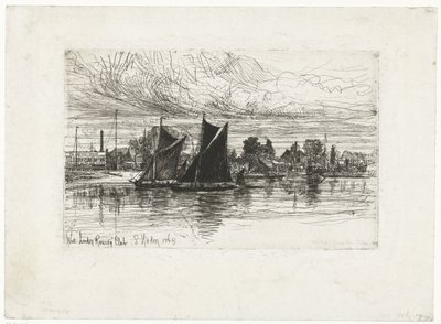 Batı Londra Kürek Kulübü (nesne üzerinde başlık) by Francis Seymour Haden (Sir) (signed by artist)