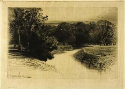 İrlanda'da Bir Günbatımı by Francis Seymour Haden
