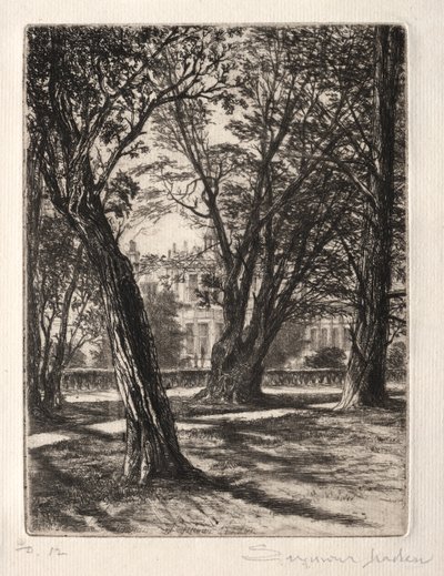 Kensington Bahçeleri (Küçük Tabak) by Francis Seymour Haden