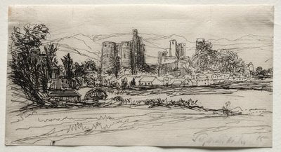 Kidwelly Kalesi, 1859. by Francis Seymour Haden