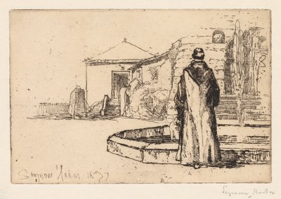 Bir Çeşmede Keşiş by Francis Seymour Haden