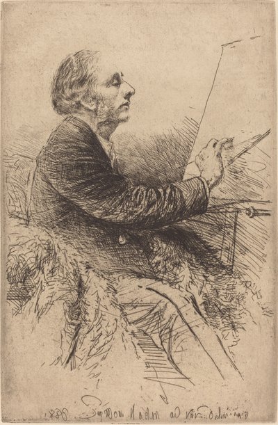 Şövalede Otoportre by Francis Seymour Haden