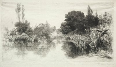 Shere Mill Göleti (Daha Büyük Plaka) by Francis Seymour Haden