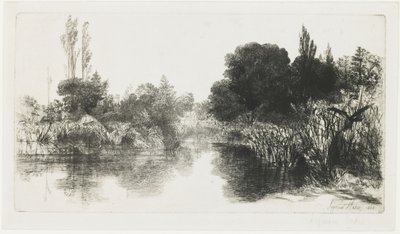 Shere Mill Göleti (Büyük Plaka), 1860 by Francis Seymour Haden