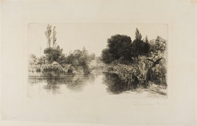 Shere Mill Göleti, No. II (büyük levha) by Francis Seymour Haden