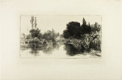 Shere Mill Göleti, No. II (büyük levha) by Francis Seymour Haden