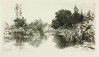 Shere Mill Göleti, No. II (büyük levha) by Francis Seymour Haden