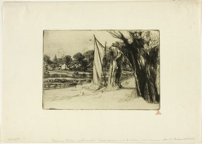Thames Ditton-Yelkenli by Francis Seymour Haden