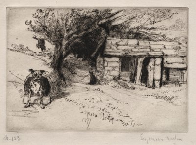 Kabin, 1877. by Francis Seymour Haden