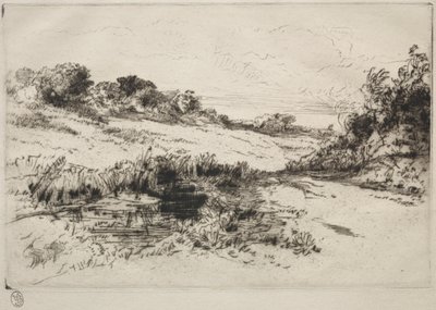 Yel Değirmeni Tepesi, No. 1, c. 1877 ve sonrası. by Francis Seymour Haden