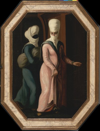 Kölesiyle Hamama Giden Bir Türk Hanımı, yaklaşık 1760 by Francis Smith