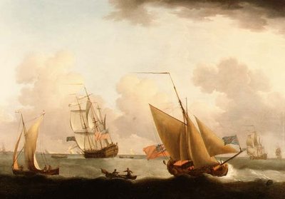 Hollanda kıyılarında nakliye by Francis Swaine