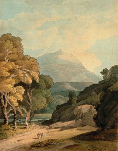 Maentwrog yakınlarında, Kuzey Galler (kağıt üzerine suluboya) by Francis Towne
