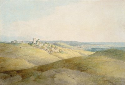 Pough Hill, Bude, Cornwall yakınlarında (kağıt üzerinde kalem ve mürekkep ve wc) by Francis Towne