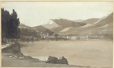 Lugano Kasabası, İsviçre, 1781 by Francis Towne
