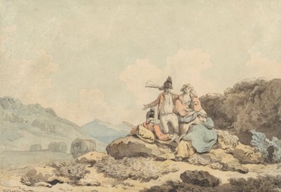 Askerler ve Taşralı Kadınlar by Francis Wheatley