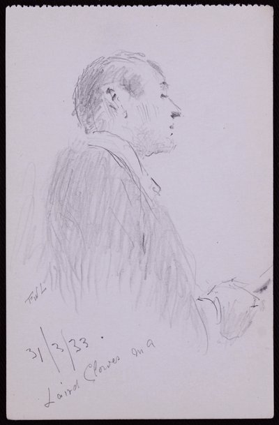 Laird Clowes portresi by Francis Wilfred Lawson