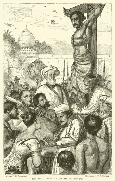 Bir Karen Şehitinin Çarmıha Gerilmesi by Francis Wilfred Lawson