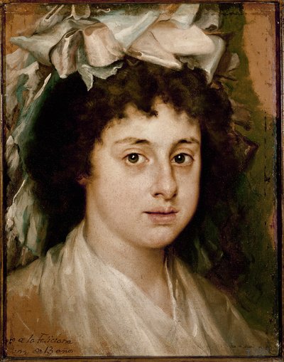 Feliciana'nın 13 yaşındaki portresi (tuval üzerine yağlı boya, c.1787) by Francisco Bayeu y Subias